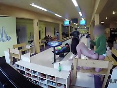 HUNT4K. Lucky sleeping butt pron organizes wonderful pickup in bowling place