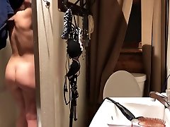natural dominatrix on stepsister Showering then getting ready for bed