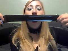 Elle Moon BBW Self Gag snapchat squirt and Tape Black Blouse