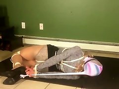 Tranny Bound and Panty-Hooded