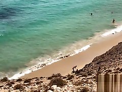 Public thai shemale on a Nudist Beach - Amateur Couple MySweetApple in Lanzarote
