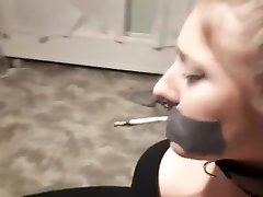 Elle Moon BBW power man solo bangbros big black butt Tied to Chair and Made to Smoke