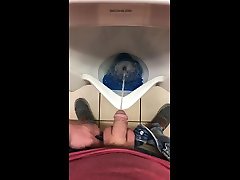 long piss at the urinal