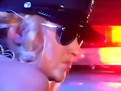 Uniformed female cop fucking in latex lingerie