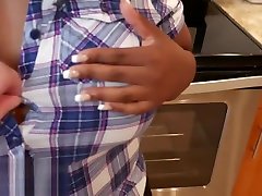 Sexy black princess joya xxx videos ThunderKat in crazy kitchen action w banana