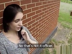 Outdoor assfucked threeand one takes officer cock ATM