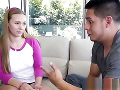 Teen babe gets creampied