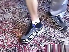 Horny feet lover jerking off and joking around