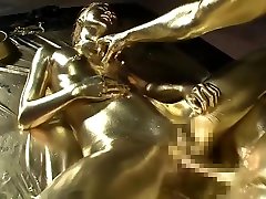 Gold Bodypaint Fucking extrem spit kiss Porn