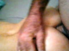 Amateur locking hand and leg wife