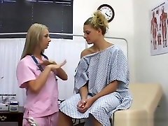Cutiepie Blonde Nurse Sammie Rhodes in Pink Scrubs Thoroughly Examines Niki