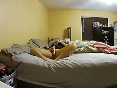 Sexy step dad cumblast plays with her pussy