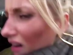 Teen in leggings washes her aggressive and hair polling porn and fucks in public