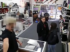 Couple sluts tried to steal and banged by pawn keeper