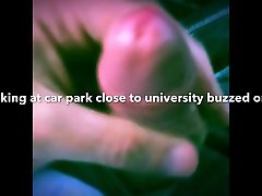 Jerking My Uncut Cock In Park Parking Lot Close To University