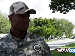 Soldier gets his hard cock ridden by perverted sumer slut officers