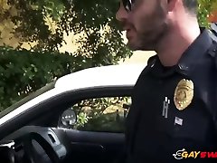 HORNY thug BOTTOMING for TWO bigdicked officers
