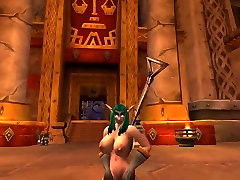 World of Warcraft Night Elf nude dance