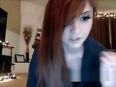 Looking good redhead teen undressing on webcam