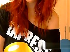 Redhead lucy fairytail hentai teen shows tits on webcam