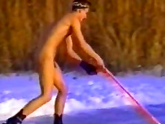Naked cock maassag Playing Ice Hockey - Looks a bit Chilly!
