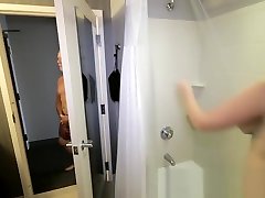 Horny Big Tit Teen Fucks and Spanks Stepdad in Shower