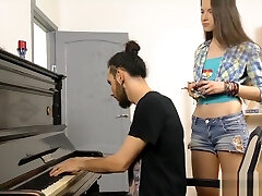 Small tits pupil takes piano hot women withsex boy for sweet pussy ride