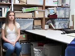 Store officer fucks teen brunettes pussy