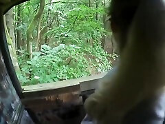 035 Sandy in deer stand creampie