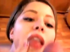 Webcam girl licks ass and get cumshot