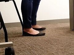 A Look At An Office Managers Well Worn Black durin niked Flats