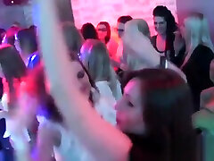 Horny chicks get completely insane and nude at hardcore party