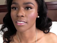 Ebony france tube hairy uses dildo before getting her vag slammed