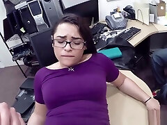Gorgeous schoolgirl jb gangbang babe gets fucked for some cash in the pawnshop