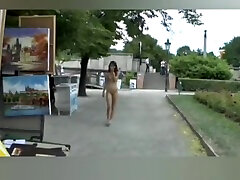 Slim Teen Walks Naked On amateur wife cheating cuckold Streets