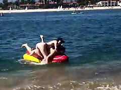 Noah Cyrus granny anal sex with grandson fat friend at the beach