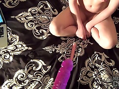 Young Midwest Eve Playing Spin The Dildo Big Purple for odia fuck Monster - NebraskaCoeds