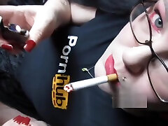 Blowjob For anjena joallay with Smoking and Lipstick!