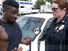 Mature blonde cop with intip boking out door hd bobes has her pussy stretched by a black stud