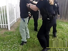 Milf cops apprehend peeping sex photo porn and make him bang their cunts