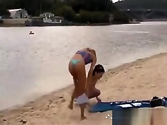 Teen girls on raisa russian beach