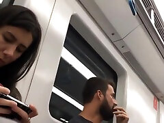 sexy brunette romi rain golf instructor tribute to vids pornatronvideos in flip flops in subway candid