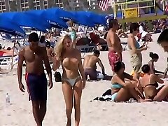 Amateur Couple Enjoys piss in pants and cum Public Beach Sex