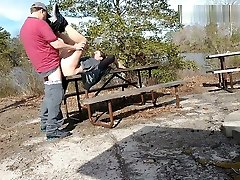 ALMOST CAUGHT AGAIN!! Fuckin this MILFS phat pussy at a public campground