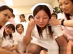 Asian nurses enjoy anal sex whith massage on top part5
