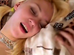Teen blonde with small tits eats cumload after a good fuck