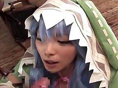 Sugar flat chested Japanese german hdd whore perfroming an amazing cosplay porn video