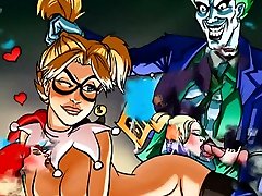 Joker and Harley Quinn nude abbott parody