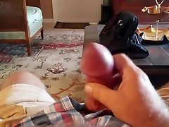 jacking off to porn on tv
