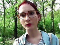 German Scout - extrream butt Redhead Teen Lia in Public Casting